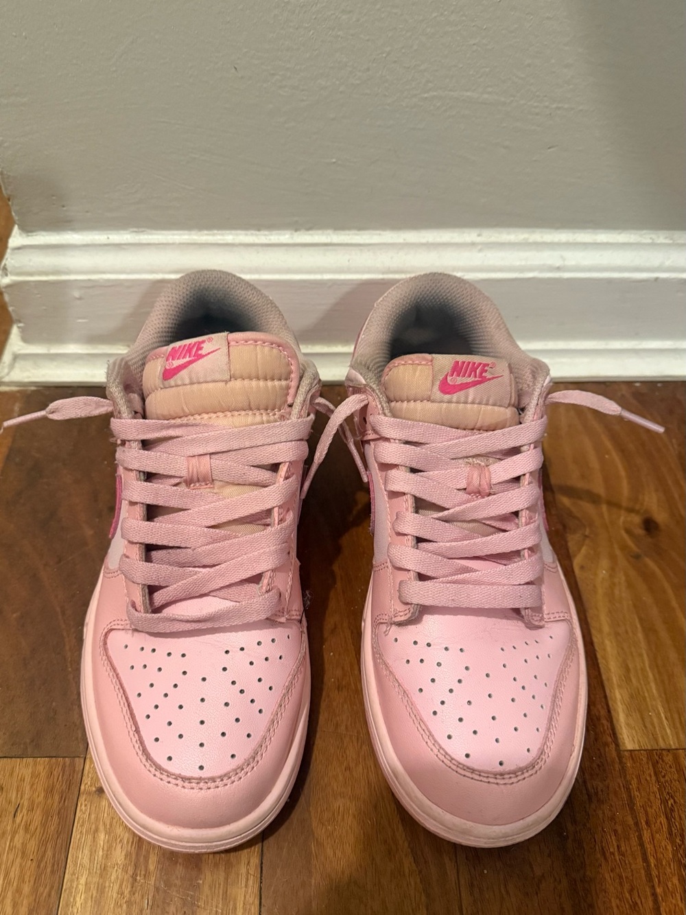 Nike Pink Knit Low-Top Sneaker